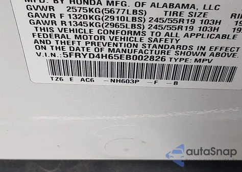 2014 Acura Mdx Technology Pkg W/Entertainment Pkg из США, поврежденный, VIN 5FRYD4H65EB002826